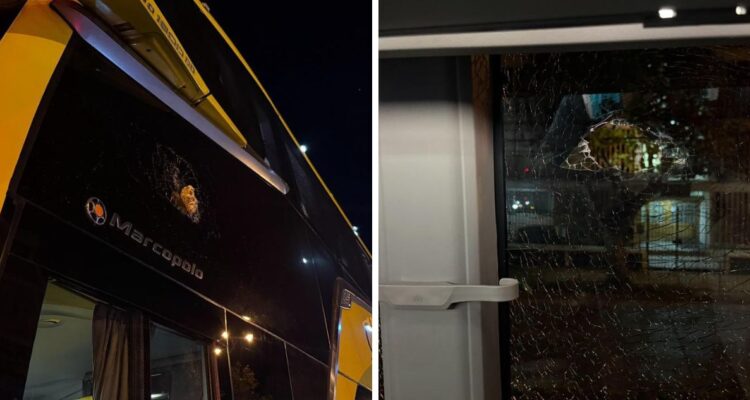 Bus de O’Higgins de Rancagua fue apedreado tras jugar ante Everton en Viña del Mar por Copa de la Liga