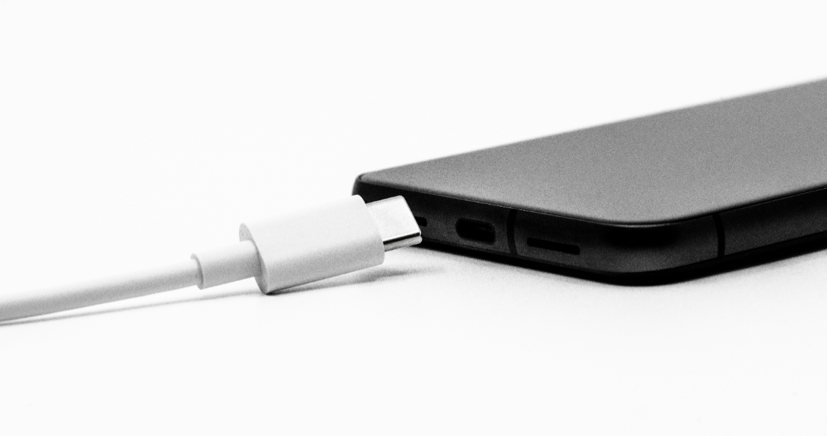 Foto de un cable USB-C