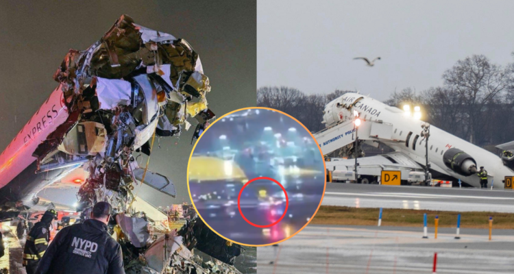 VIDEO | El momento de la fatal colisión de avión de Air Canada con camión de Bomberos en Nueva York