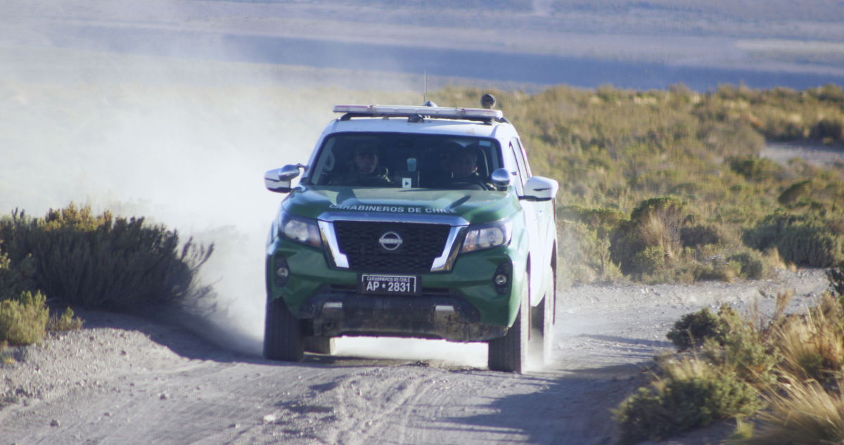 Patrullaje de Carabineros en Colchane. 