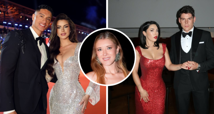 Sammis Reyes y Cuco Cerda, junto a Carla Jara