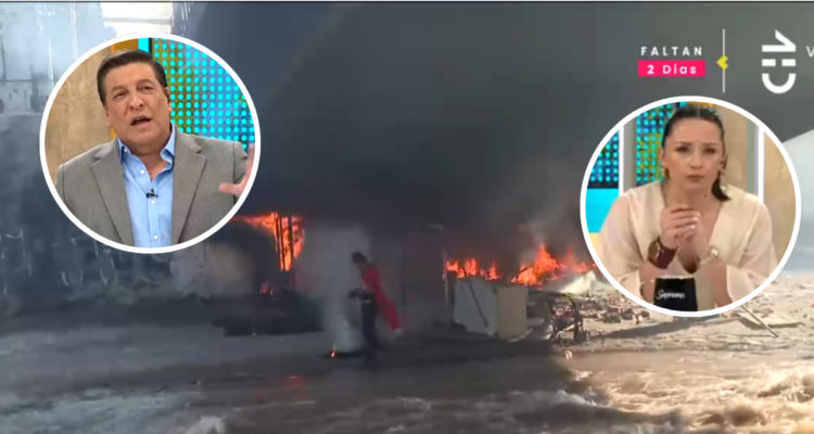 Captura de transmisión de CHV junto a miniaturas de los animadores de ‘Contigo en la mañana’