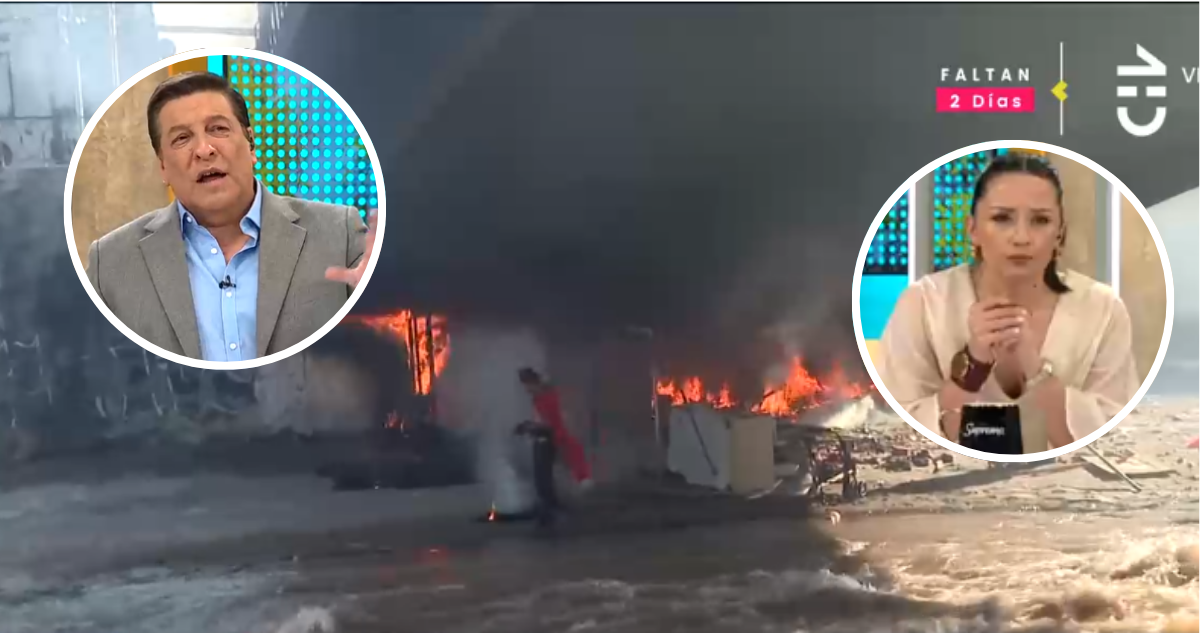 Captura de transmisión de CHV junto a miniaturas de los animadores de ‘Contigo en la mañana’