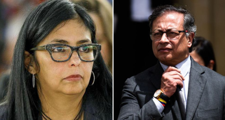 Delcy Rodríguez y Gustavo Petro