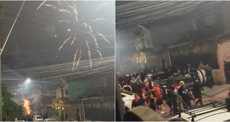 3 mil barristas de Colo Colo se congregan con fuegos artificiales por hincha asesinado en Pudahuel