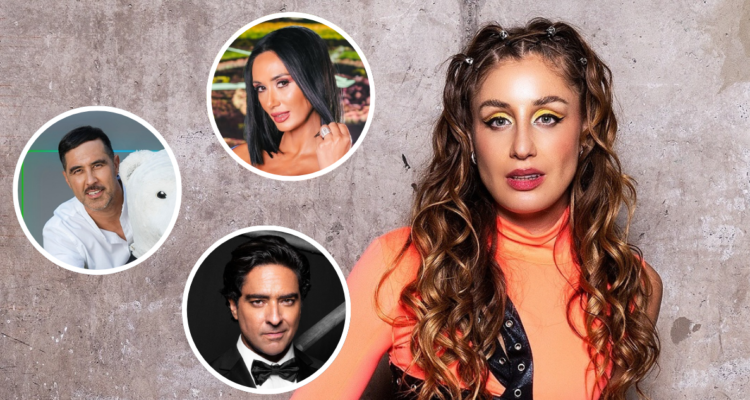 Dani Castro y en miniaturas Pamela Díaz, Claudio Bravo y Cristián Riquelme