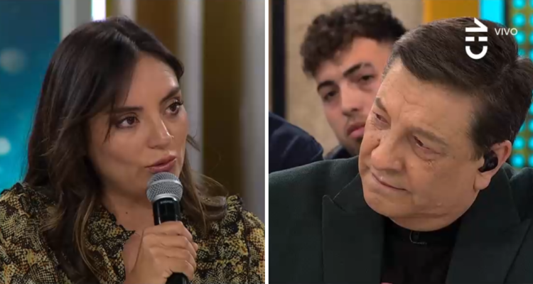 Daniela Muñoz en la despedida de Julio César Rodríguez en ‘Contigo en la Mañana’