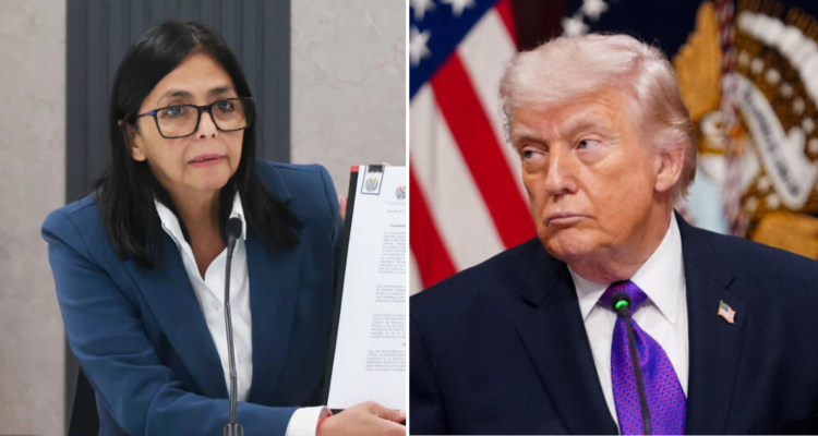 Delcy Rodríguez por Trump