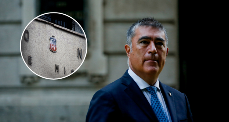 Desbordes denuncia lienzo en Instituto Nacional Retrato del presidente con una pistola en la cabeza