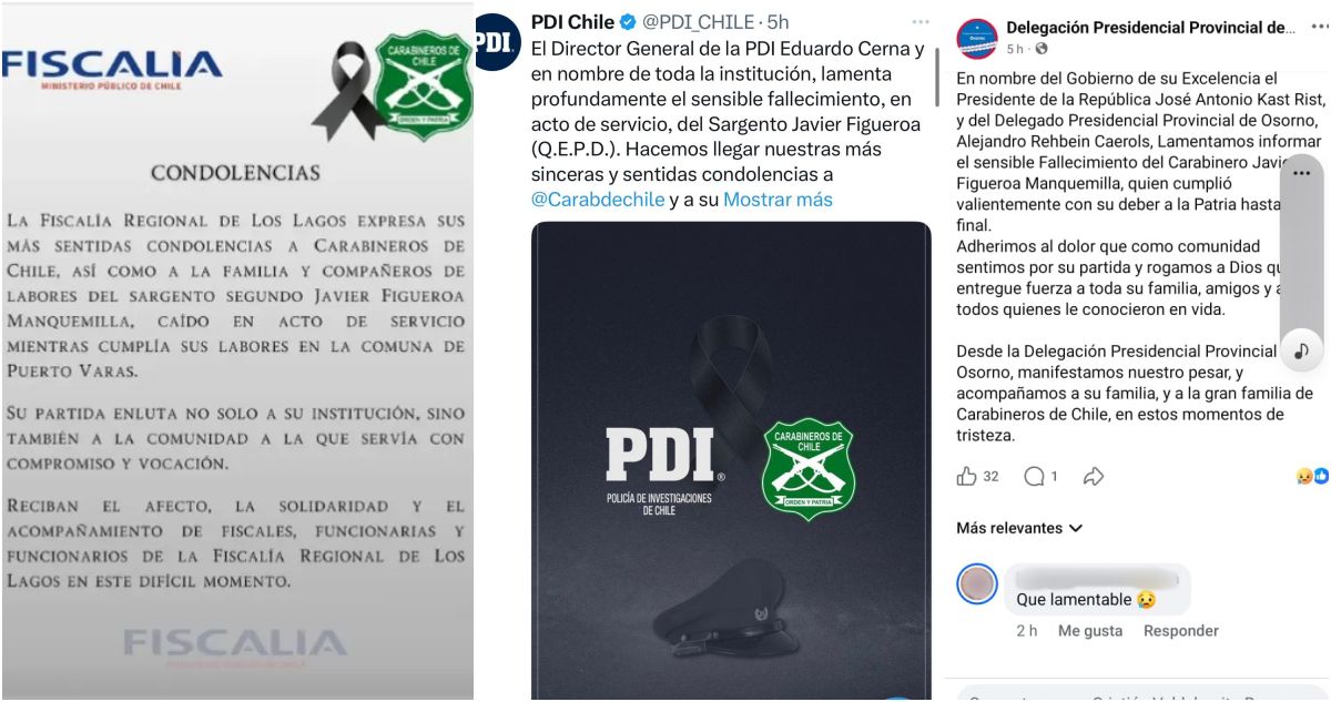 Carabineros desmiente la muerte del sargento segundo baleado en Puerto Varas