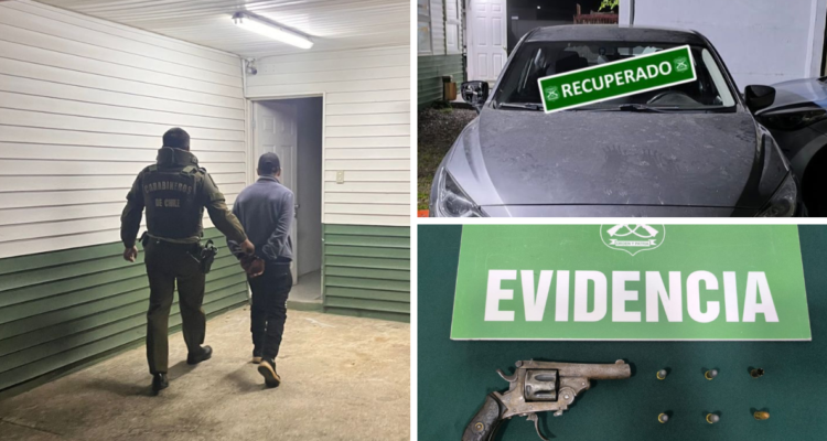 Tres personas fueron detenidas por homicidio frustrado tras disparar contra Carabineros en Valdivia