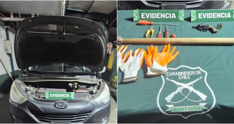 Tres detenidos en La Reina: portaban revólver y elementos para cometer delitos