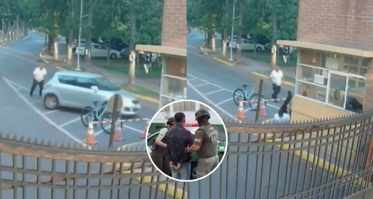 Detienen a joven acusado de violenta agresión en Huechuraba golpeó y atropelló a dos conserjes