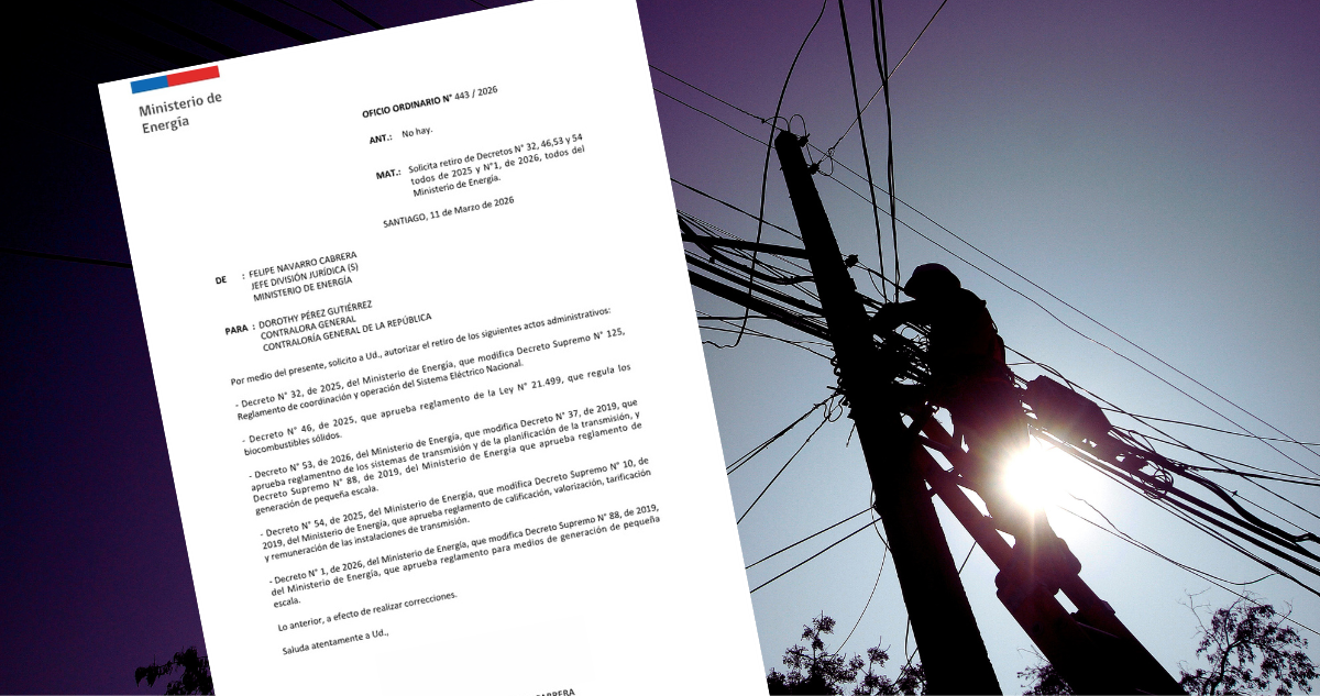 Sigue retiro de decretos de administración Boric desde Contraloría: Energía deja sin efecto 5 normas