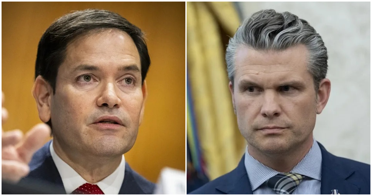 El secretario de Guerra, Pete Hegseth, y el secretario de Estado, Marco Rubio
