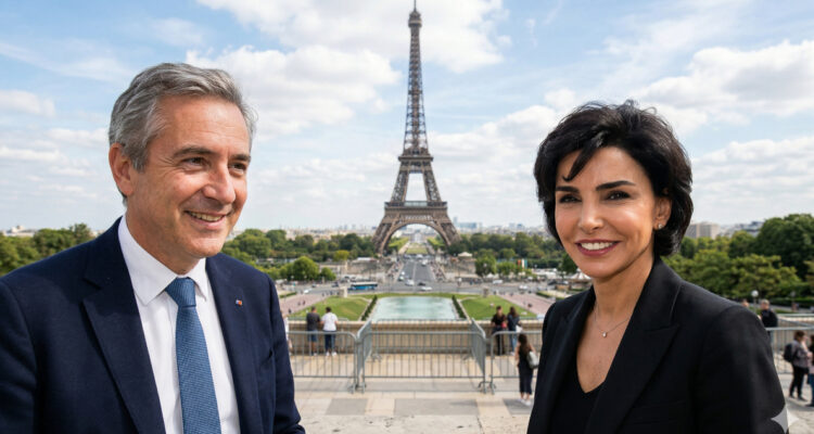 Emmanuel Grégoire y Rachida Dati, candidatos a la alcaldía de París