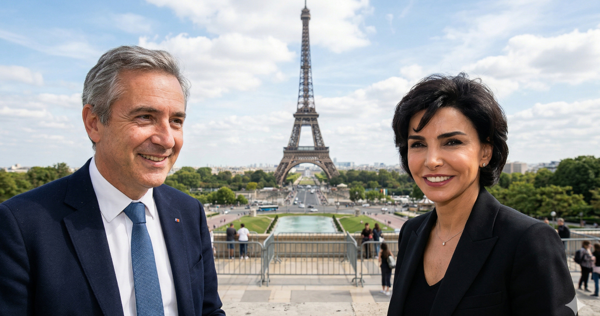 Emmanuel Grégoire y Rachida Dati, candidatos a la alcaldía de París