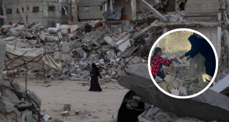 Mujeres palestinas en Gaza