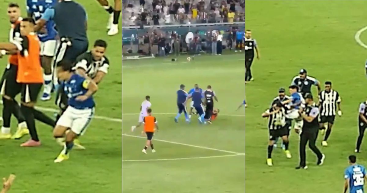 Escandalosa pelea en el fútbol de Brasil con 23 expulsados