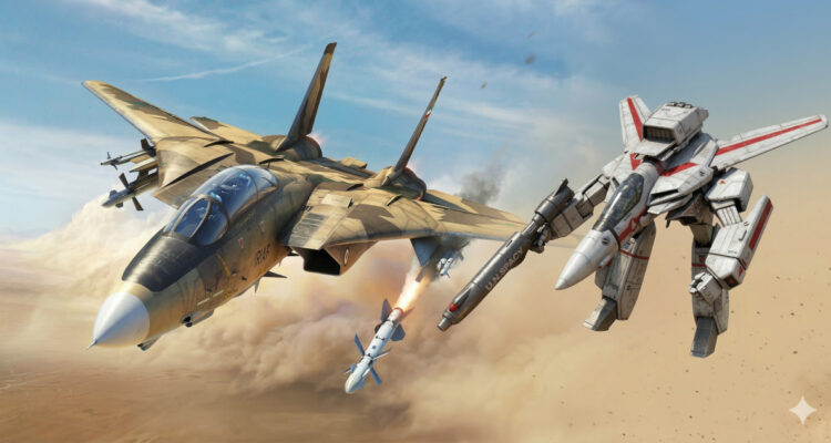 F-14 Iraní y un Varitech de Robotech