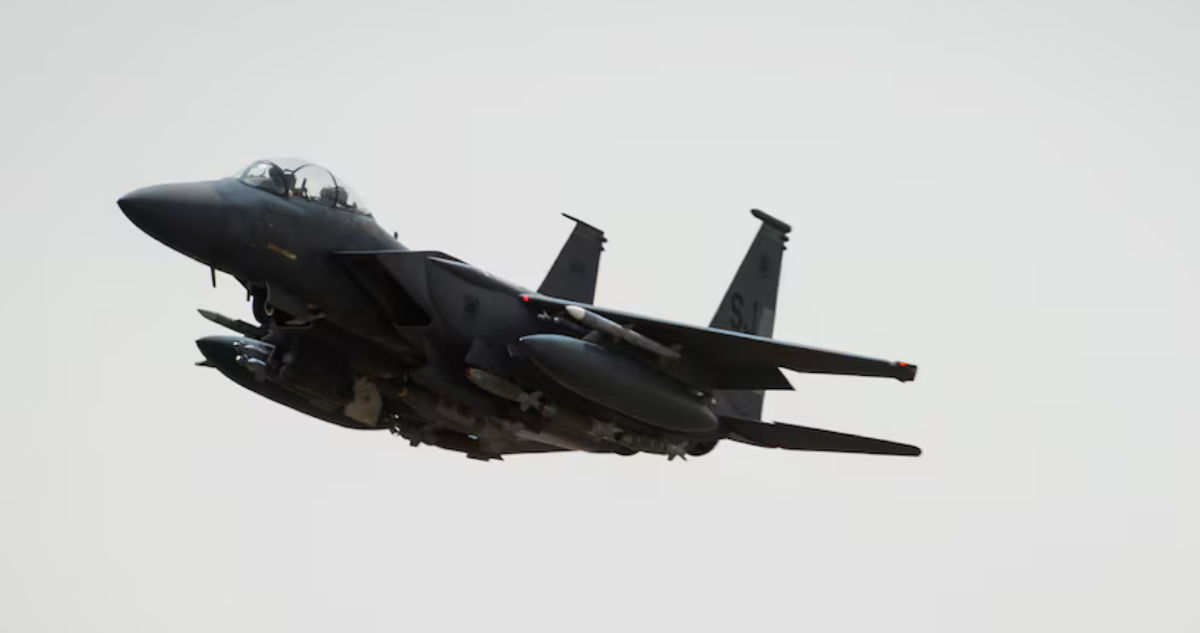 Imagen de archivo de un F-15 Strike Eagle de la Fuerza Aérea de EEUU