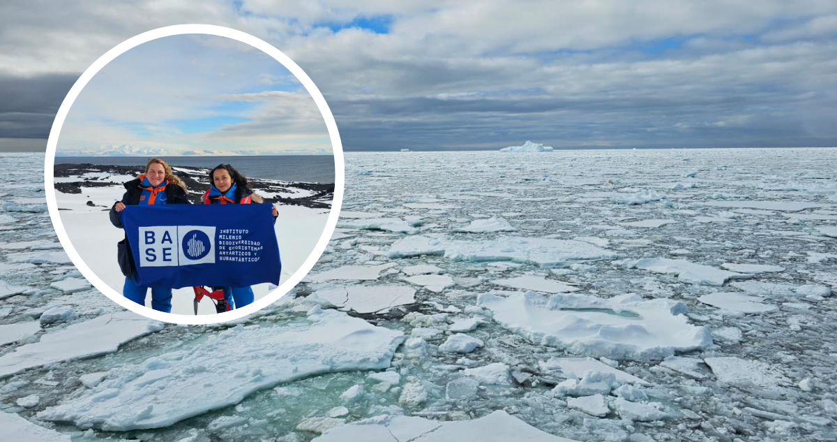 Julieta y Nayla despidiendo la Antártica