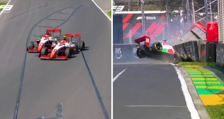 Compañeros de equipo se pelearon y chocaron en la Fórmula 3.