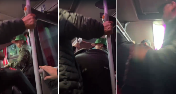 “Teni que respetar a las mujeres cu…”: hombre baja a golpes a acusado de acosar a pasajera en micro