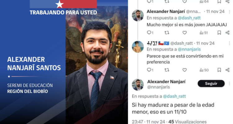 Critican nombramiento de seremi de Educación por tuits donde hace referencia a relaciones con menores