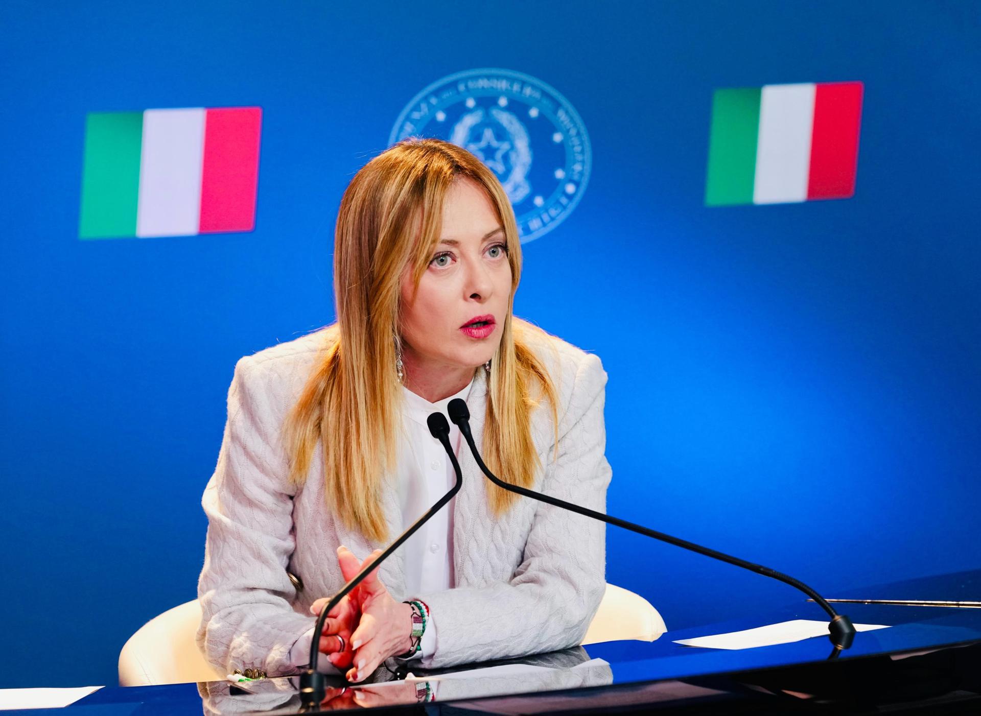 La primera ministra italiana Giorgia Meloni