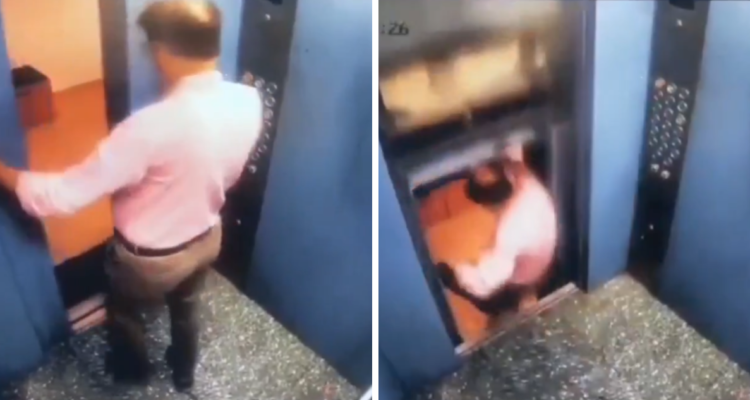 Hombre sufre accidente en ascensor