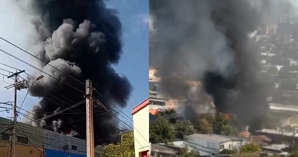 Dos casas y dos fábricas destruidas deja gran incendio en Santiago