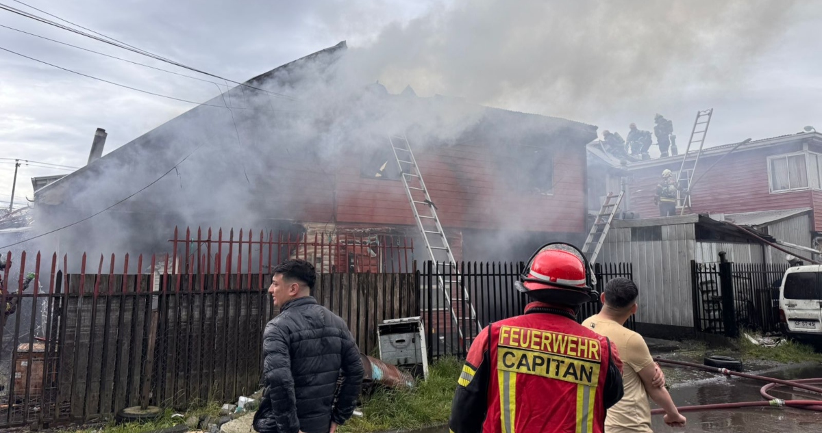 Incendio de viviendas en Puerto Montt