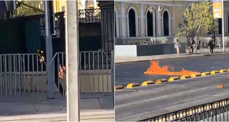 Reportan incidentes con fuegos artificiales y bombas molotov afuera del Instituto Nacional