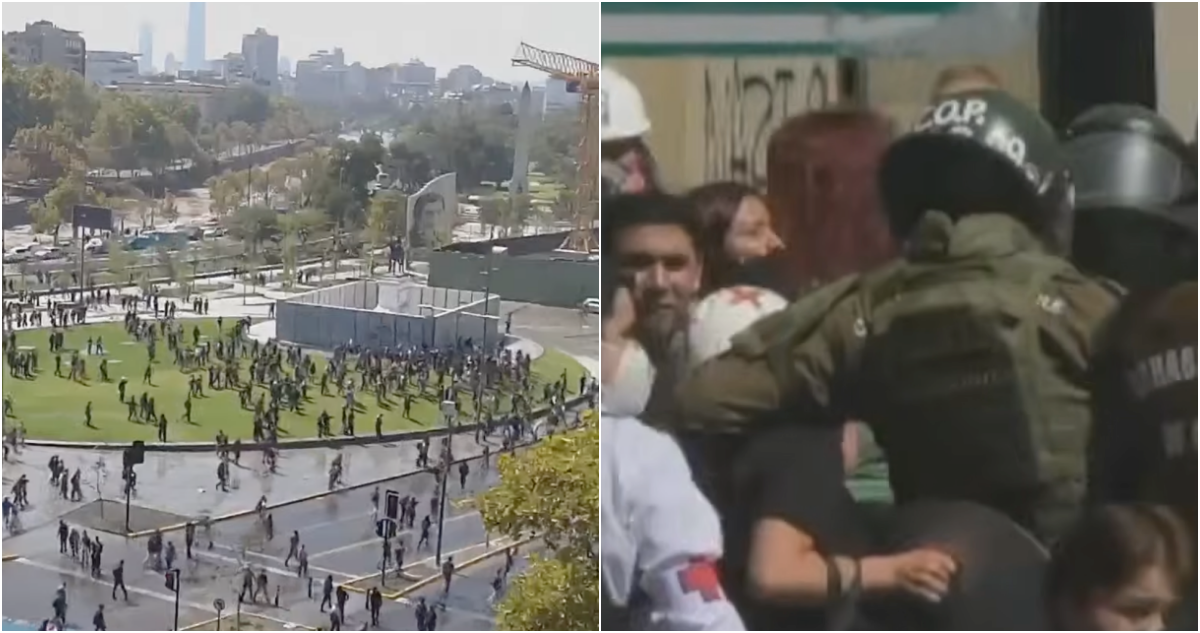 Incidentes en Santiago ante manifestaciones estudiantiles contra el gobierno: hay estaciones cerradas