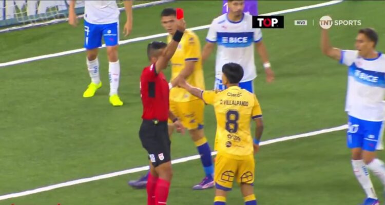 informe arbitral complica a jugador de Everton expulsado en duelo ante la UC