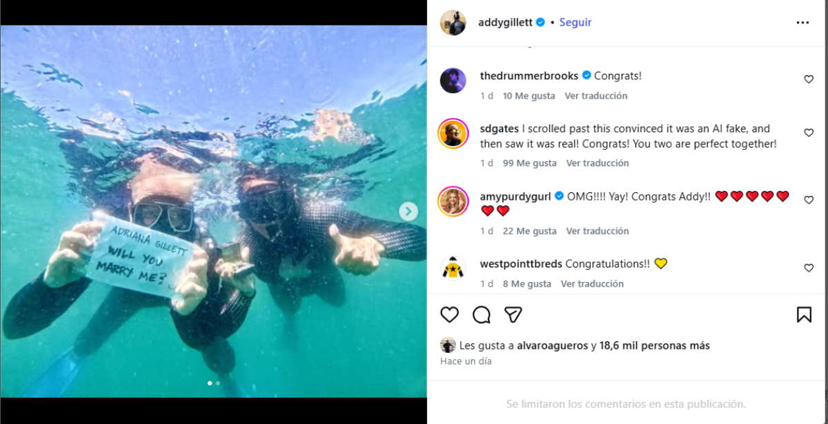 James Hetfield pidió matrimonio mientras buceaba: "La propuesta más única, especial y romántica"