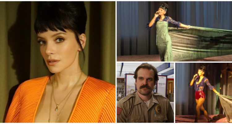 Lily Allen se viste con las “boletas” de la infidelidad de David Harbour en su nuevo show