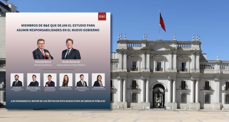 De Barros y Errázuriz al Gobierno: los 8 abogados que llegan del estudio del Ministro de Defensa
