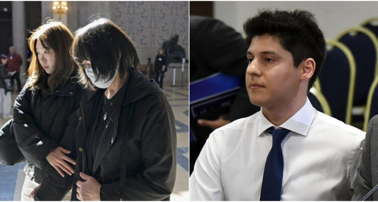 Taeko Kurosaki, madre de Narumi (L’Est Républicain) y Nicolás Zepeda (Agencia UNO)