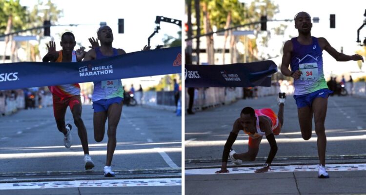 El dramático final del Maratón de Los Angeles: estadounidense arrebató triunfo a keniata en la meta