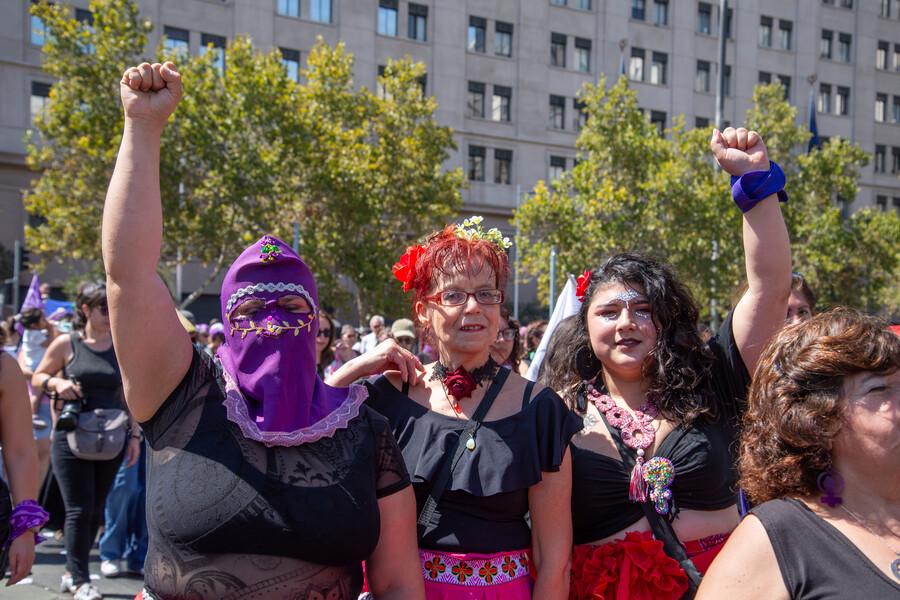 Marcha 8m en Santiago.