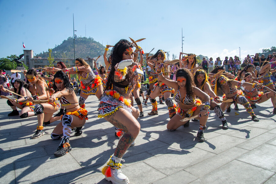 Marcha 8m en Santiago.