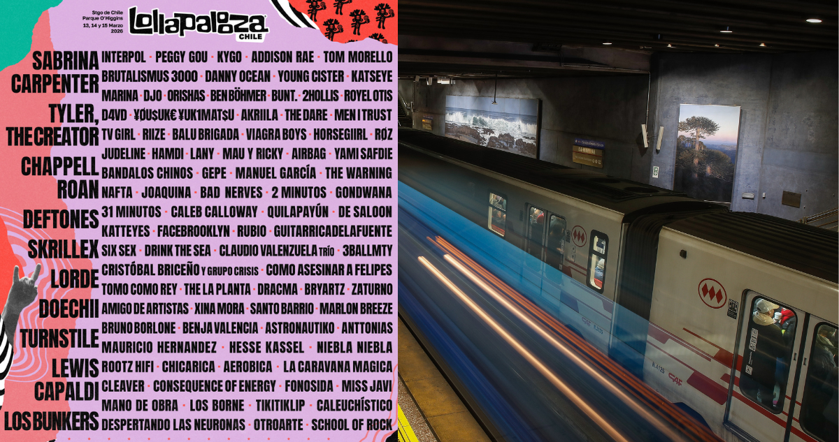 Estos son los horarios de Metro para jornadas de Lollapalooza 2026 y concierto de AC/DC