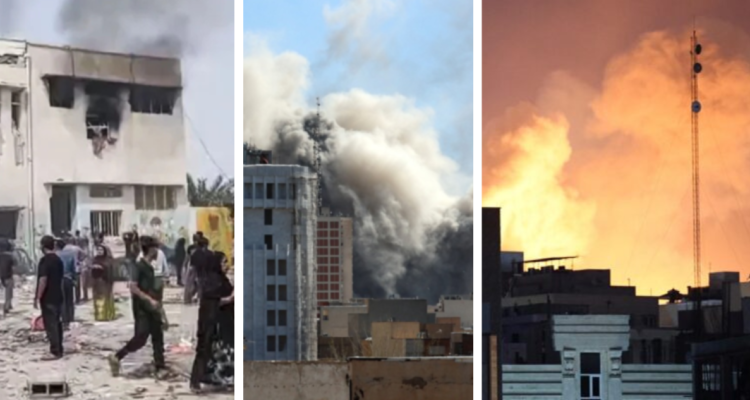 Bombardeos en Medio Oriente