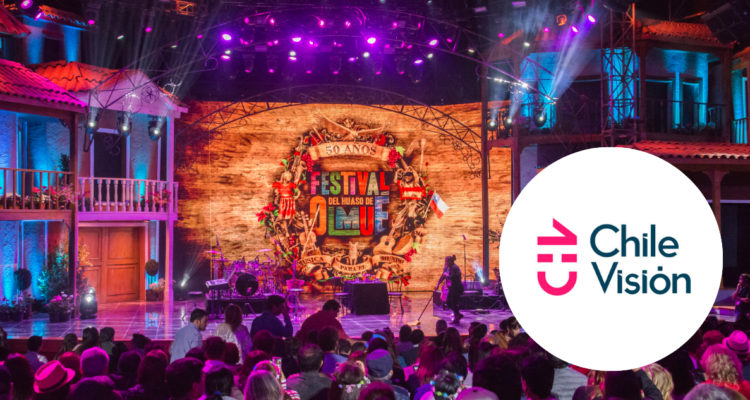 Gráfica del Festival del Huaso de Olmué y logo de CHV