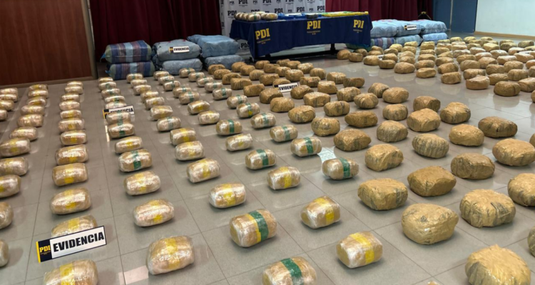 PDI incauta más de media tonelada de marihuana, cocaína y pasta base en Copiapó