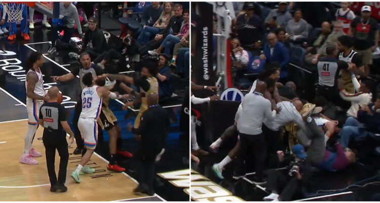 Pelea NBA entre Thunder y Wizards