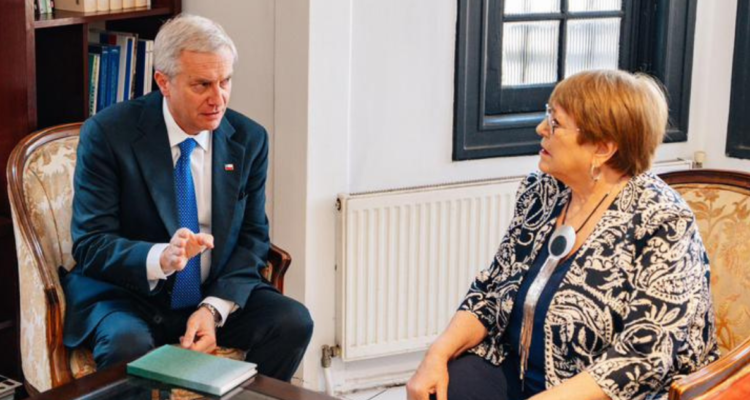 Presidente Kast se reúne con Bachelet en medio de incertidumbre por apoyo a su candidatura a la ONU