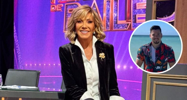 Raquel Argandoña y en miniatura, su hijo, Nano Calderón